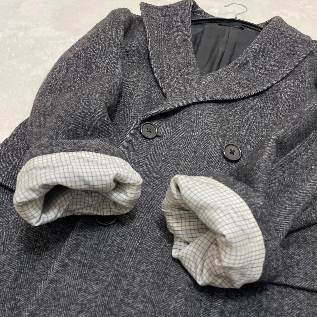 【美品】バーニーズニューヨーク×ロロピアーナ ヘリンボーン チェスターコート L