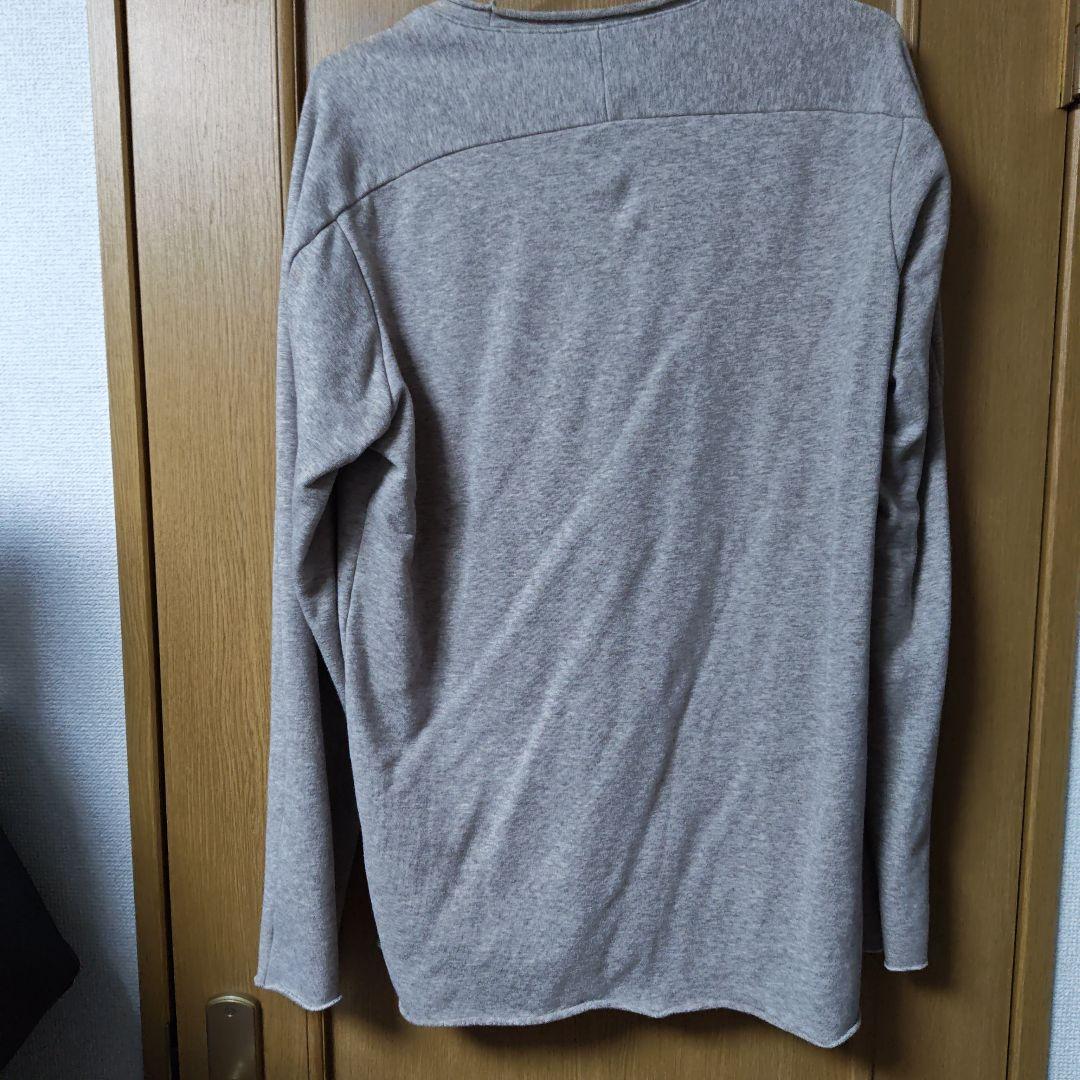 グレー 長袖カットソー ウール混