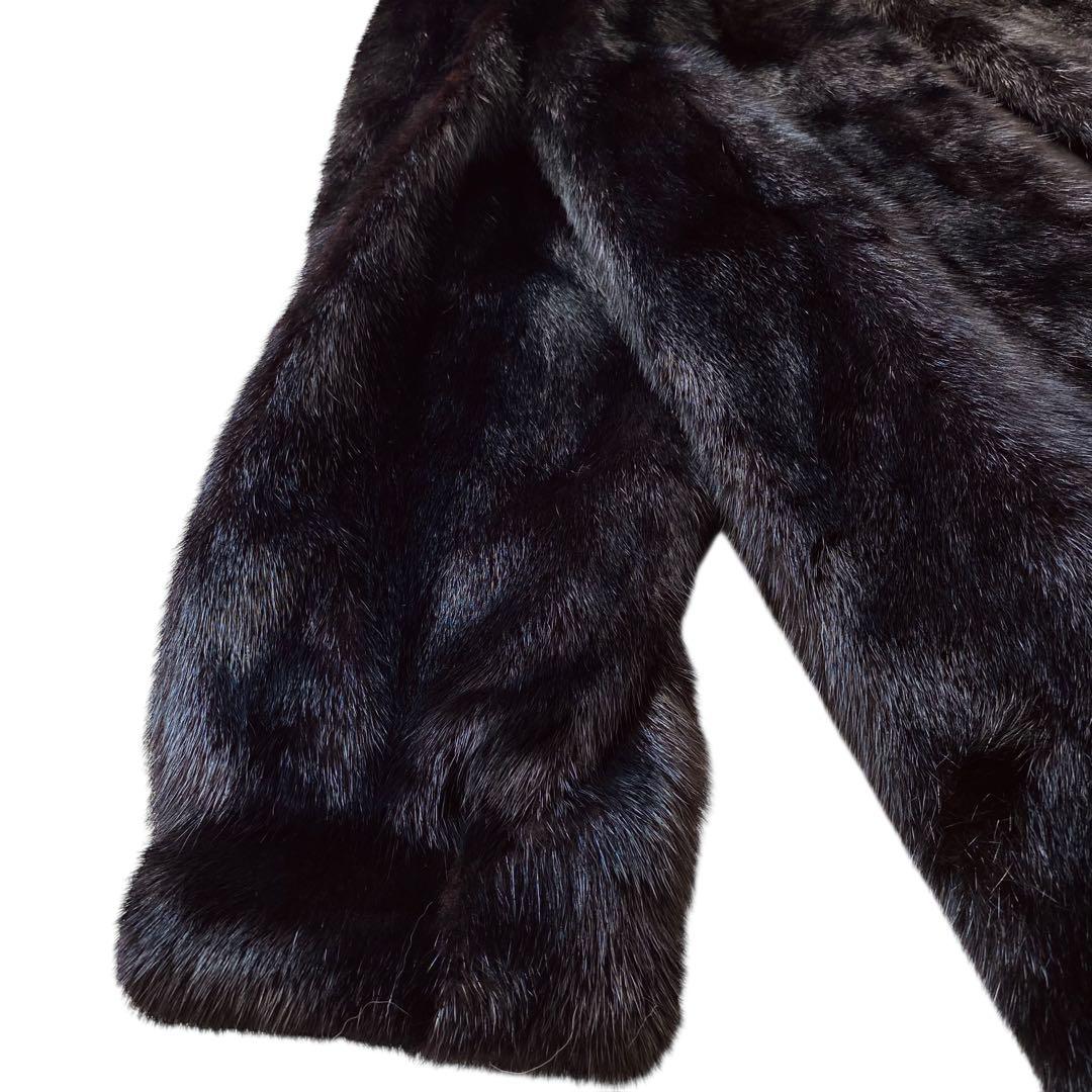 MIAROSA ミアロサ ブラックミンク コート 大きいサイズ13-15号