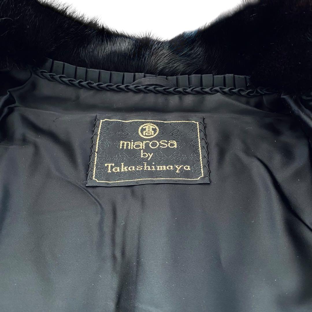 MIAROSA ミアロサ ブラックミンク コート 大きいサイズ13-15号