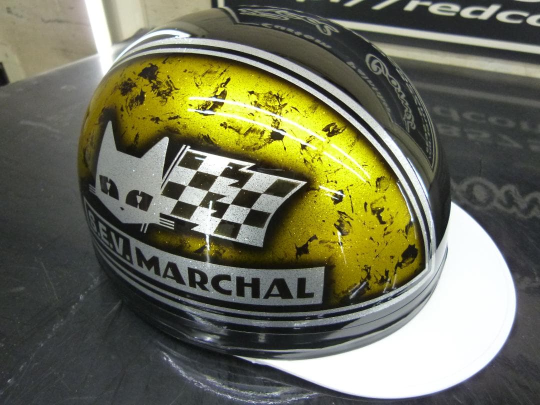 送料込！カスタムコルク半　マーシャル　黒黄ラップラメ最安値100