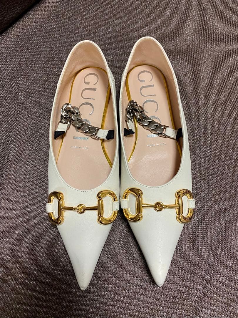GUCCI ホースビット　フラットシューズ　グッチ　ポインテッドトゥ