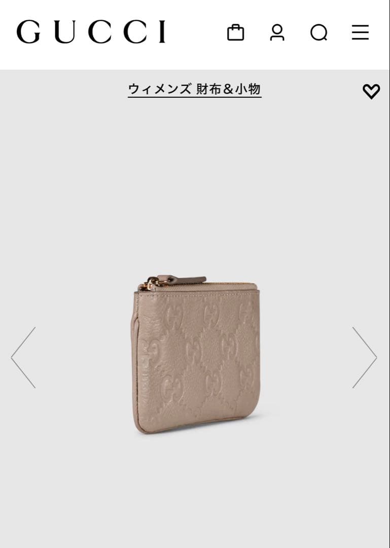 【新品】GUCCI GGエンブレム キーポーチ トープレザー