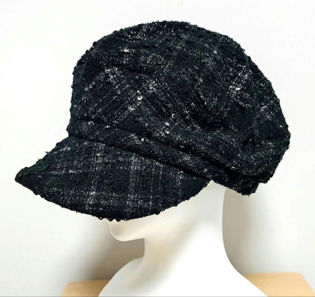 Anastasia アナスタシア　ファンシーツイードキャスケット　日本製