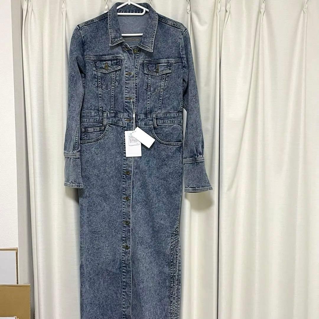 ワンピース AMERI VINTAGE I LINE DENIM SHIRT DRESS