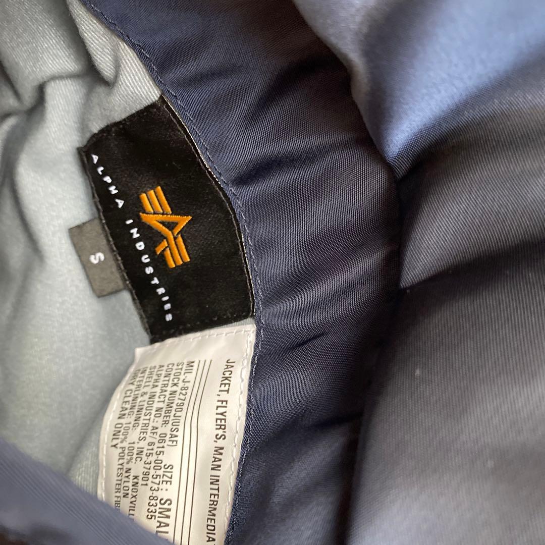 MA-1 フライトジャケットALPHA ネイビーS超美品