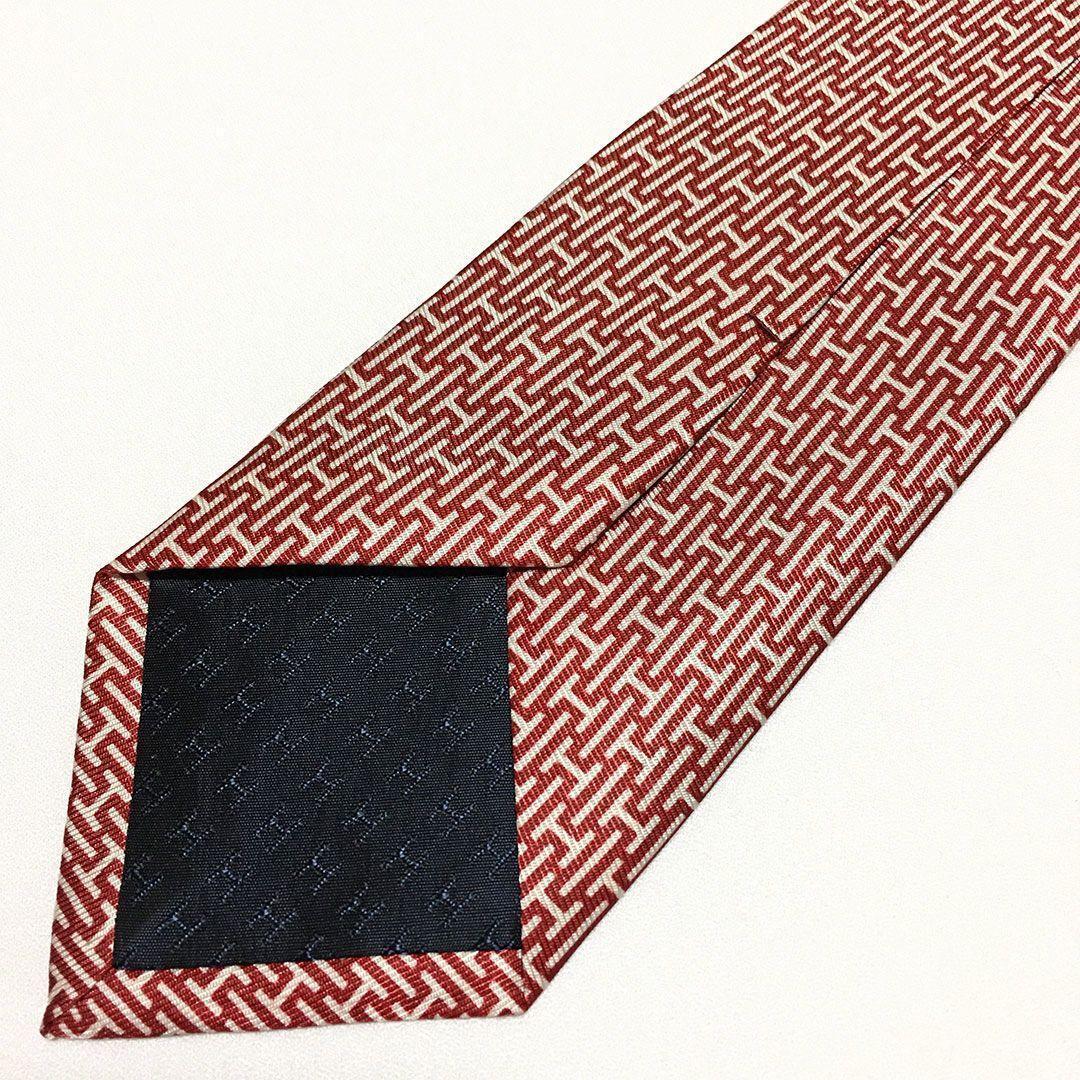 未使用級 H織りタイ ファソネH H柄 エルメス HERMES ネクタイ シルク