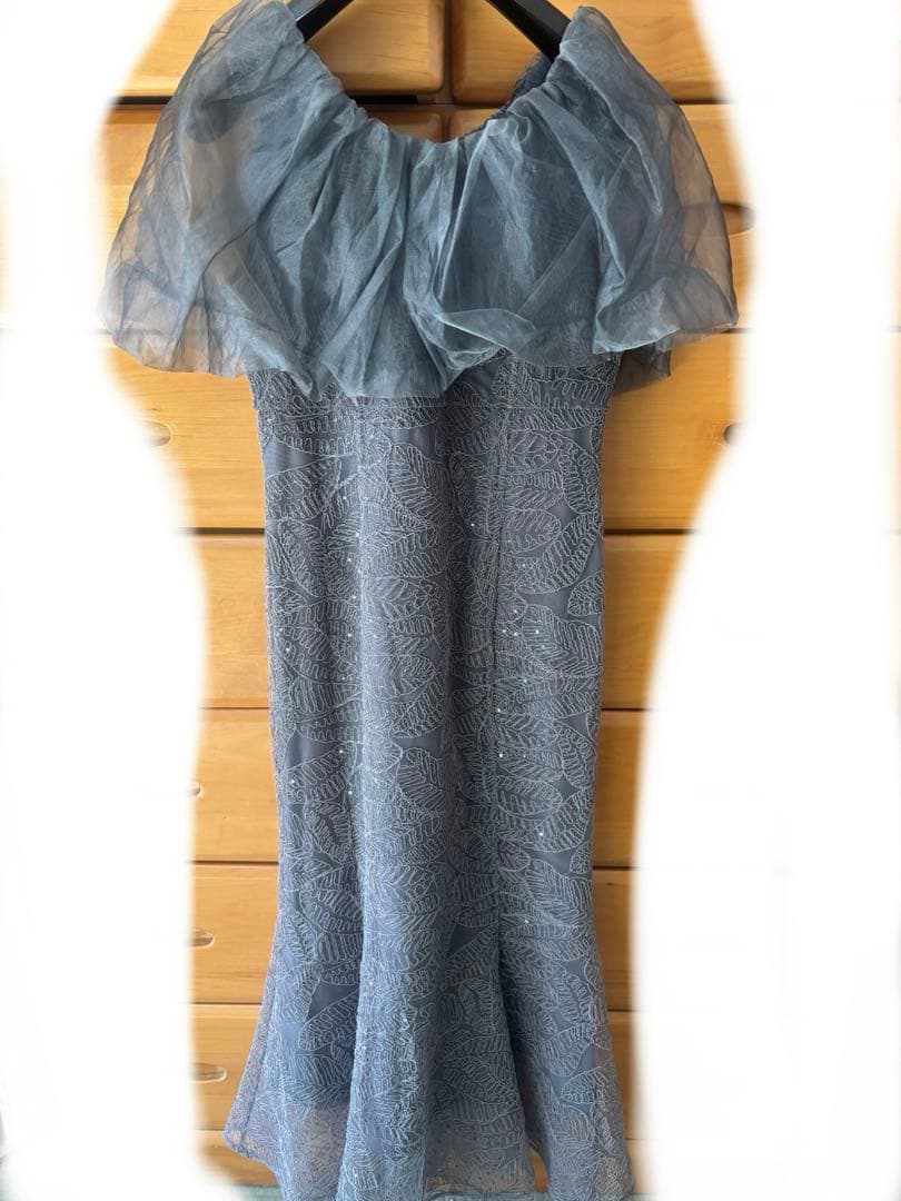 LEJA 2WAYオフショルダーパフスリーブマーメイドワンピースドレス Mサイズ