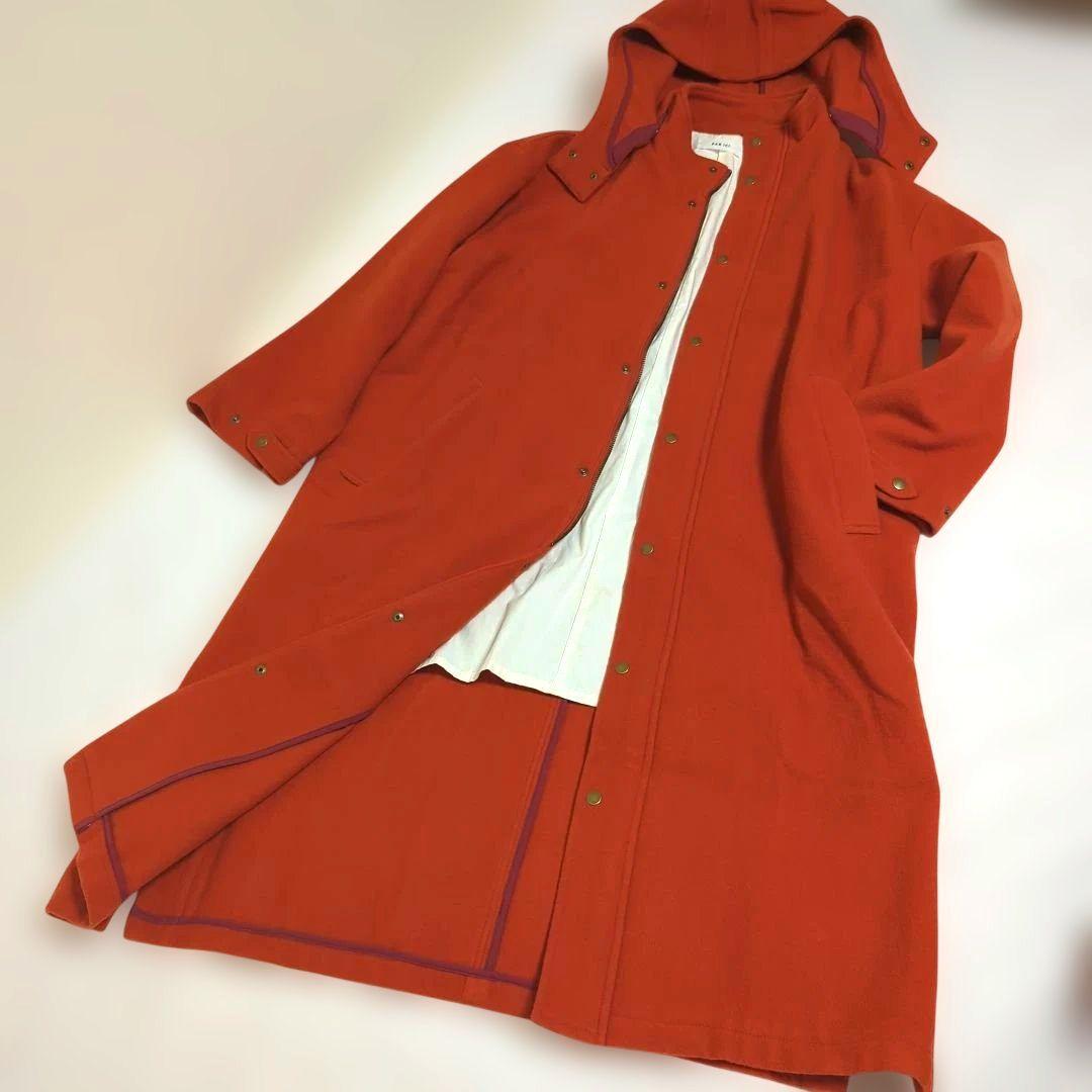 美品✨パーリッシィ PARICI 圧縮メルトンベンチコート　オレンジ