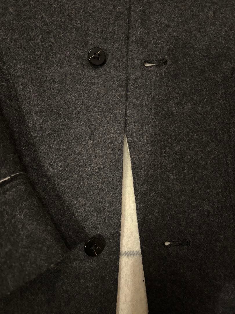 極美品 ETHOSENS エトセンス　ウールメルトン ジャケット　ダークグレー