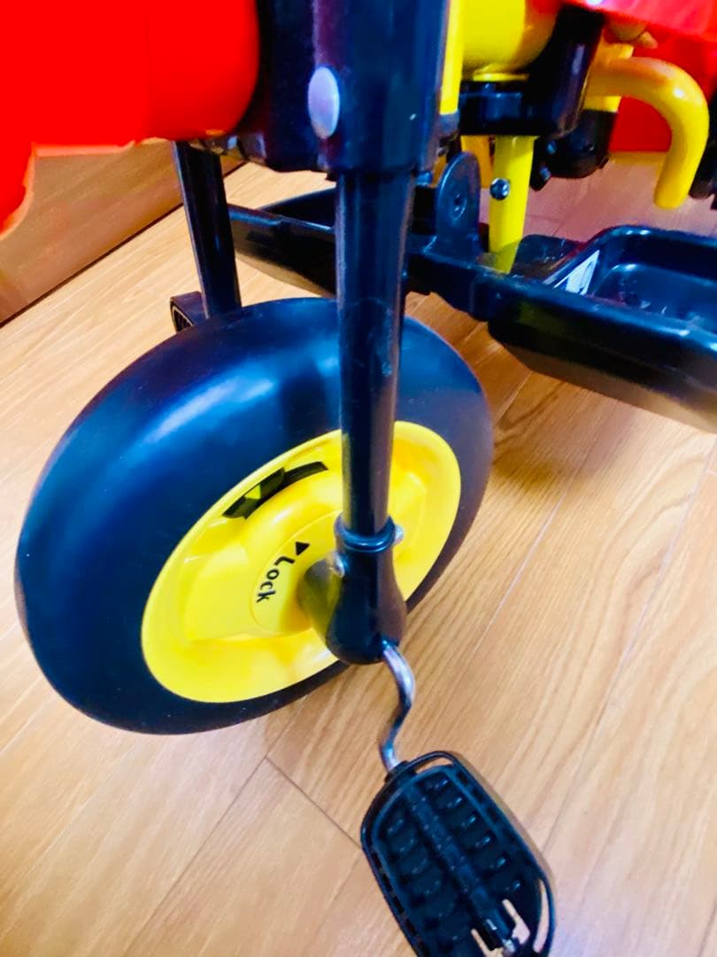 【美品、室内使用・室内保管】子供 三輪車 手押し棒 ides ミッキー三輪車