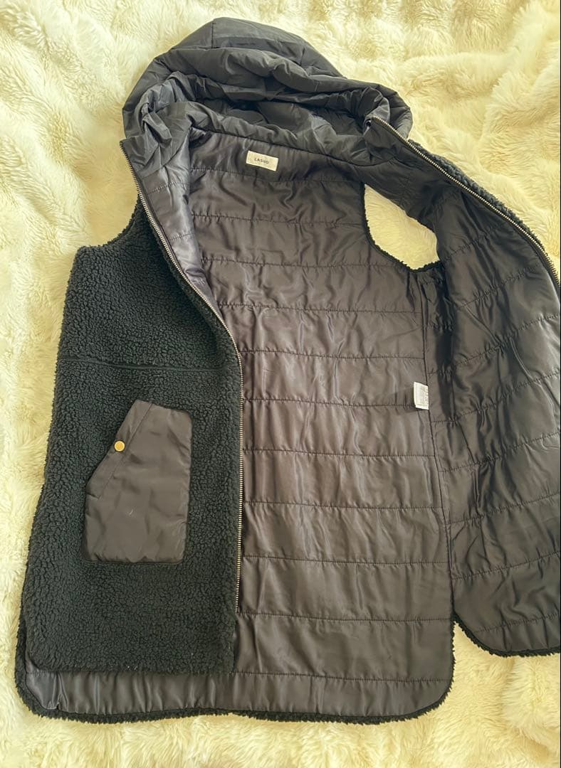 ⭐︎フード付きボアダウンキルティングベスト⭐︎