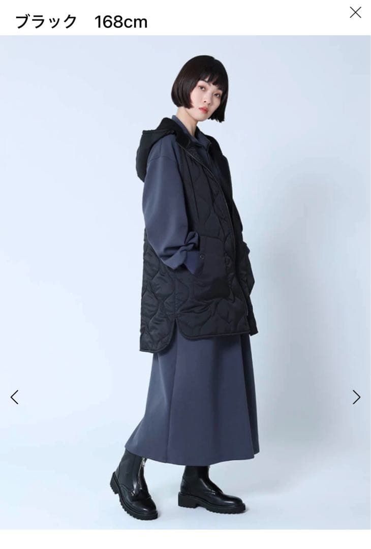 ⭐︎フード付きボアダウンキルティングベスト⭐︎
