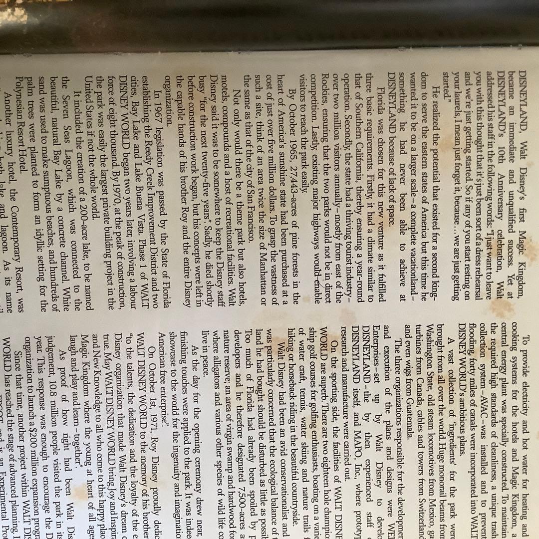 ディズニー　Walt Disney world 洋書 1979