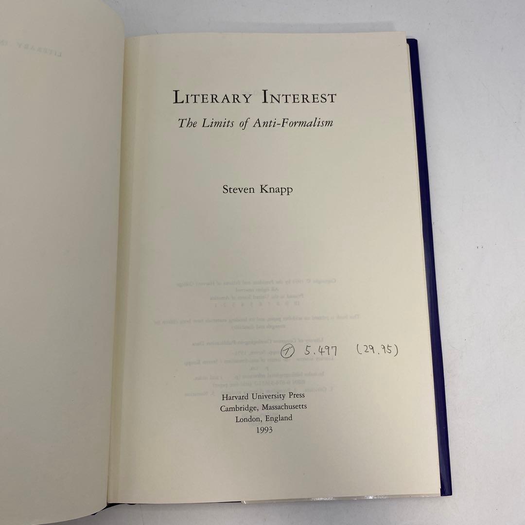 洋書 Literary Interest