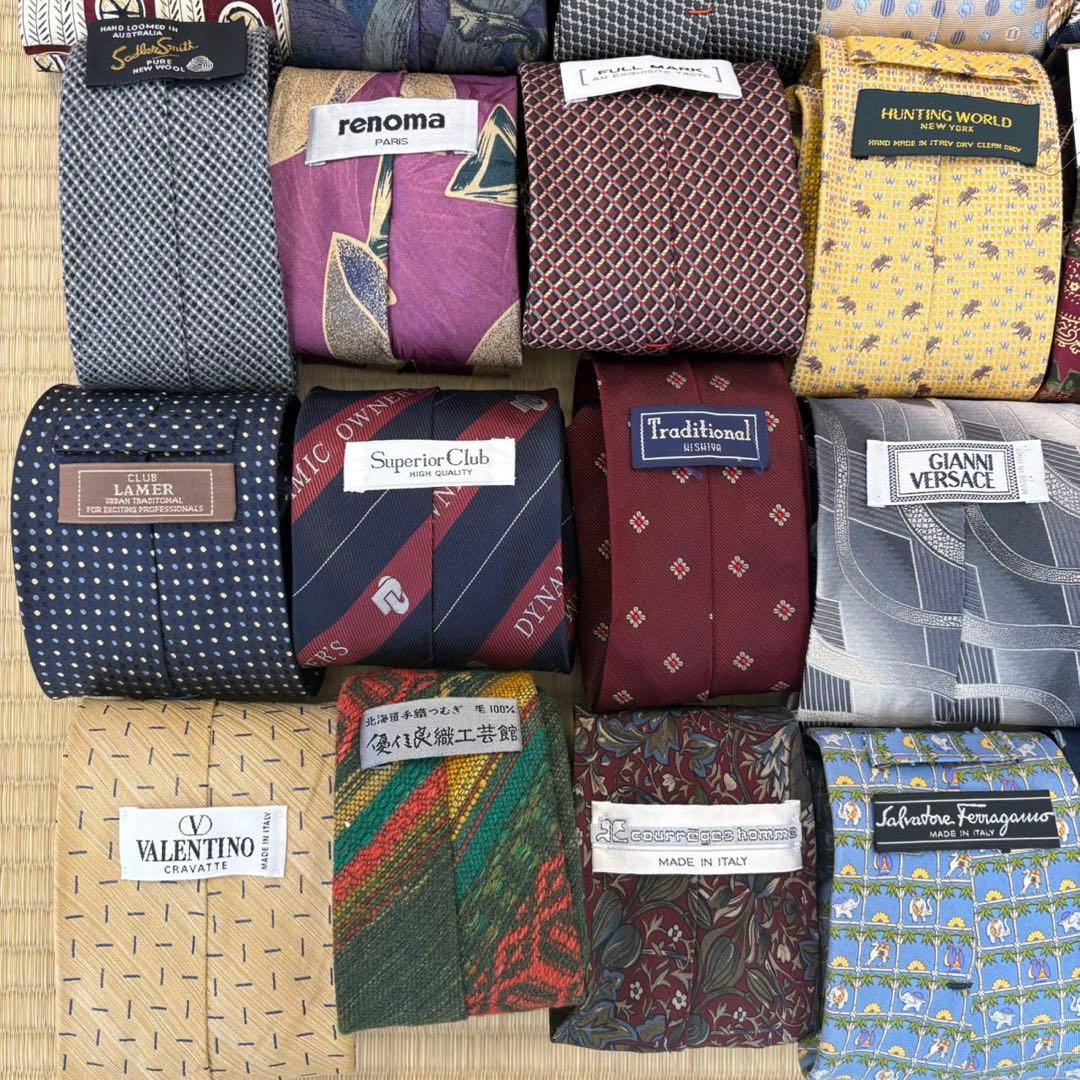 ハイブランドネクタイ 50本セット 全てシルク GUCCI エルメス まとめ売り