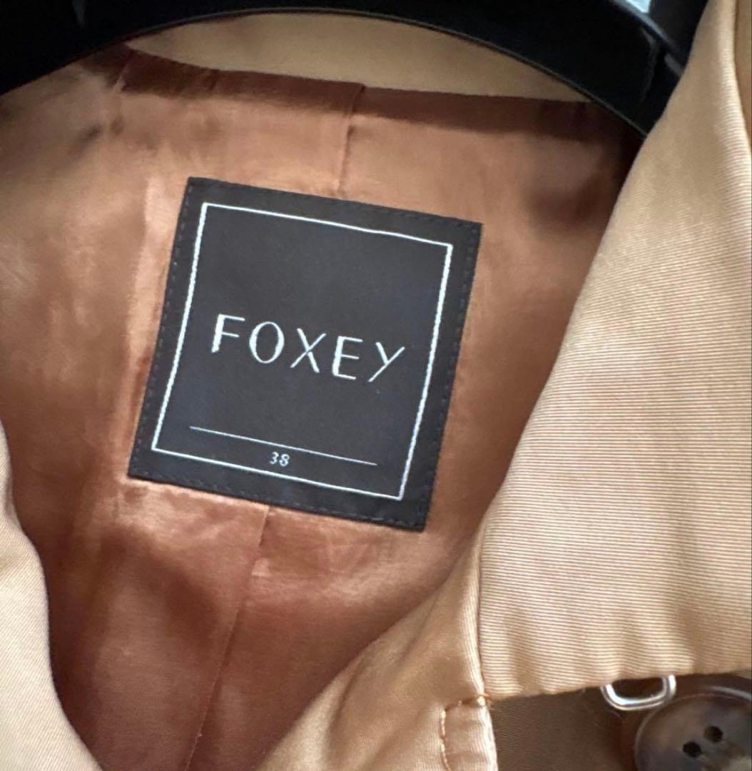 美品✨定価19万✨フォクシー モノグラムトレンチコート バッグロゴ 21年