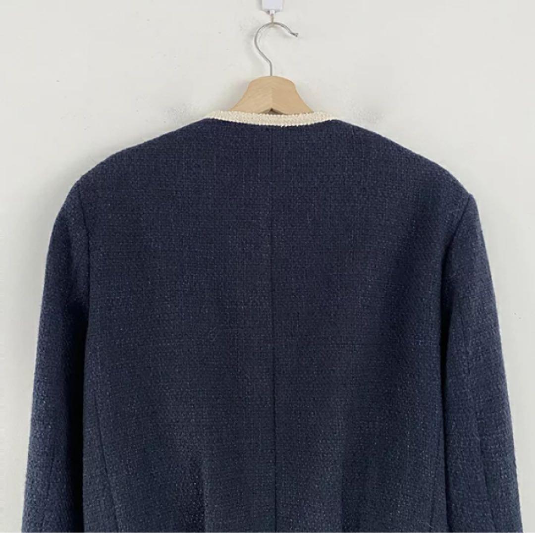2planツイードジャケット ネイビー メンズ 韓国ブランド