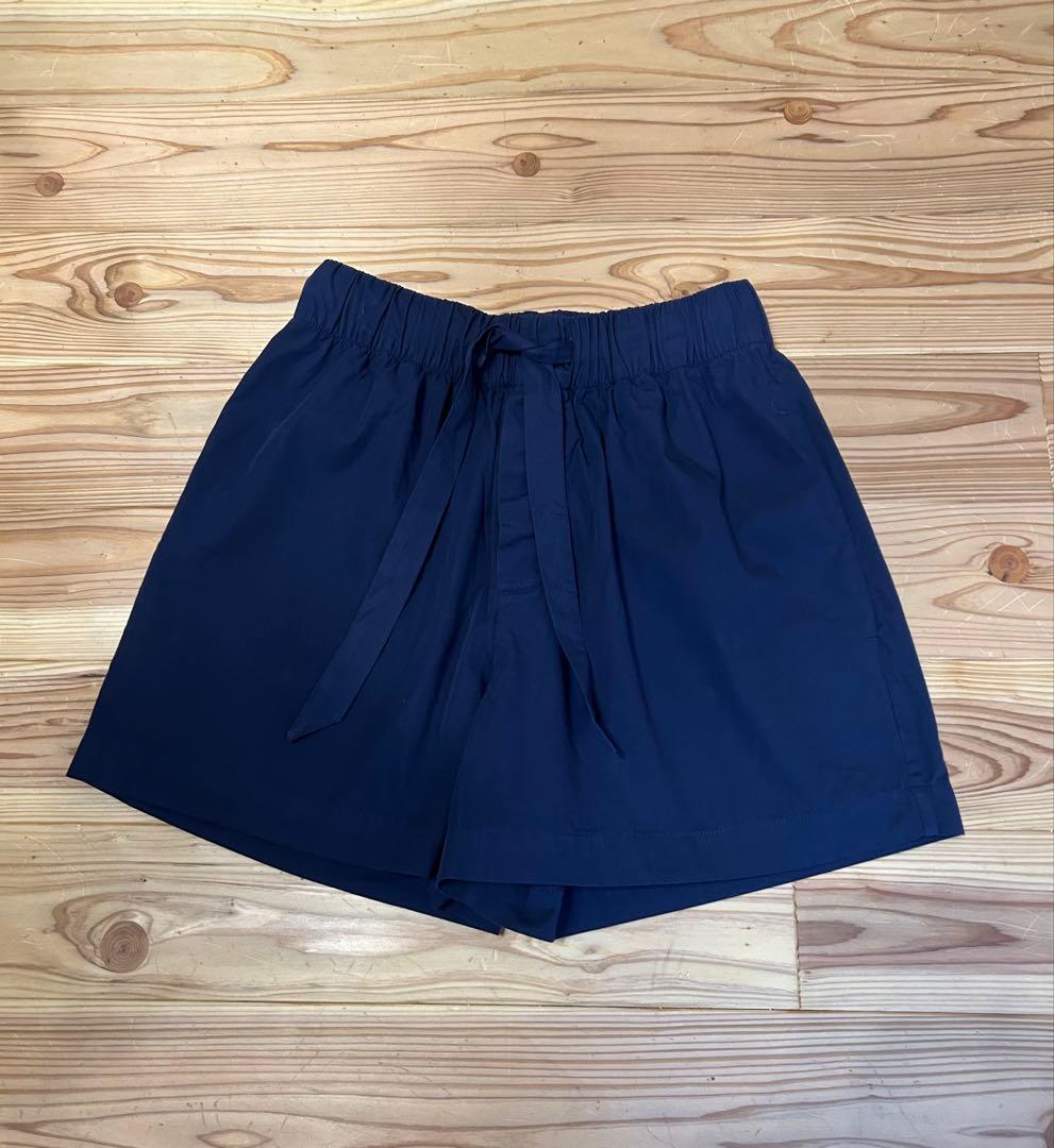TEKLA ネイビー ショートパンツ ウエストゴム