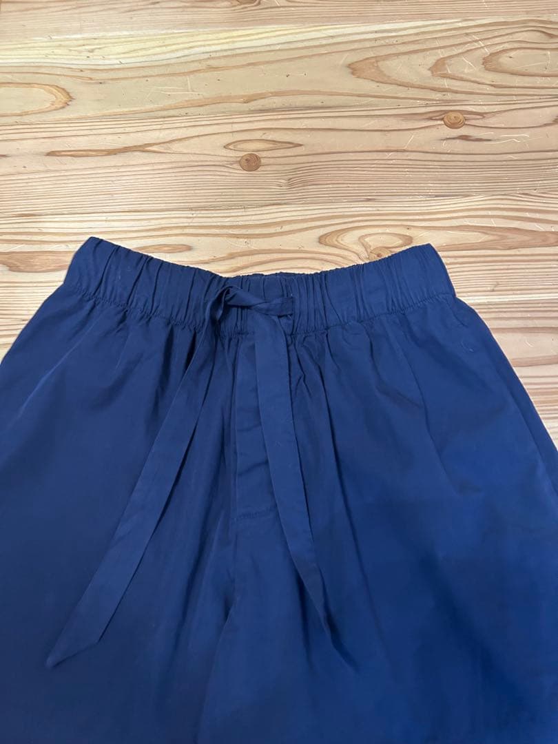 TEKLA ネイビー ショートパンツ ウエストゴム