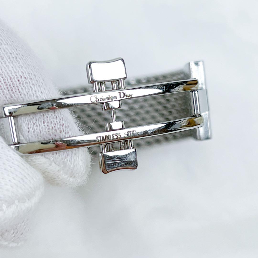 希少 稼動品 ディオール 腕時計 リバ スクエア スチールバンド レディース