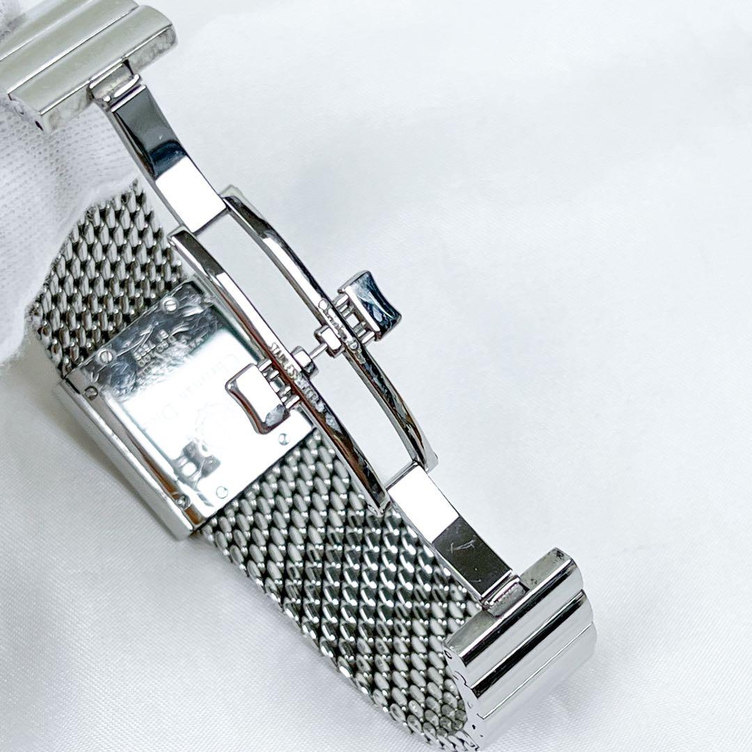 希少 稼動品 ディオール 腕時計 リバ スクエア スチールバンド レディース