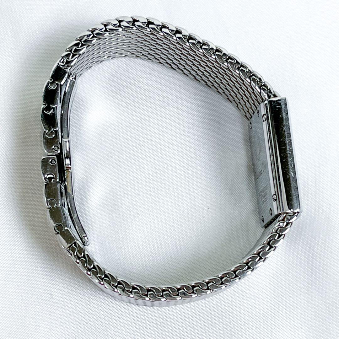 希少 稼動品 ディオール 腕時計 リバ スクエア スチールバンド レディース
