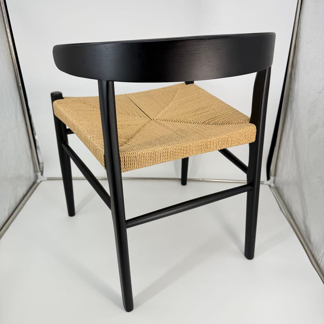 【送料込】Re:CENO PRODUCペーパーコードチェア ブラック×ナチュラル