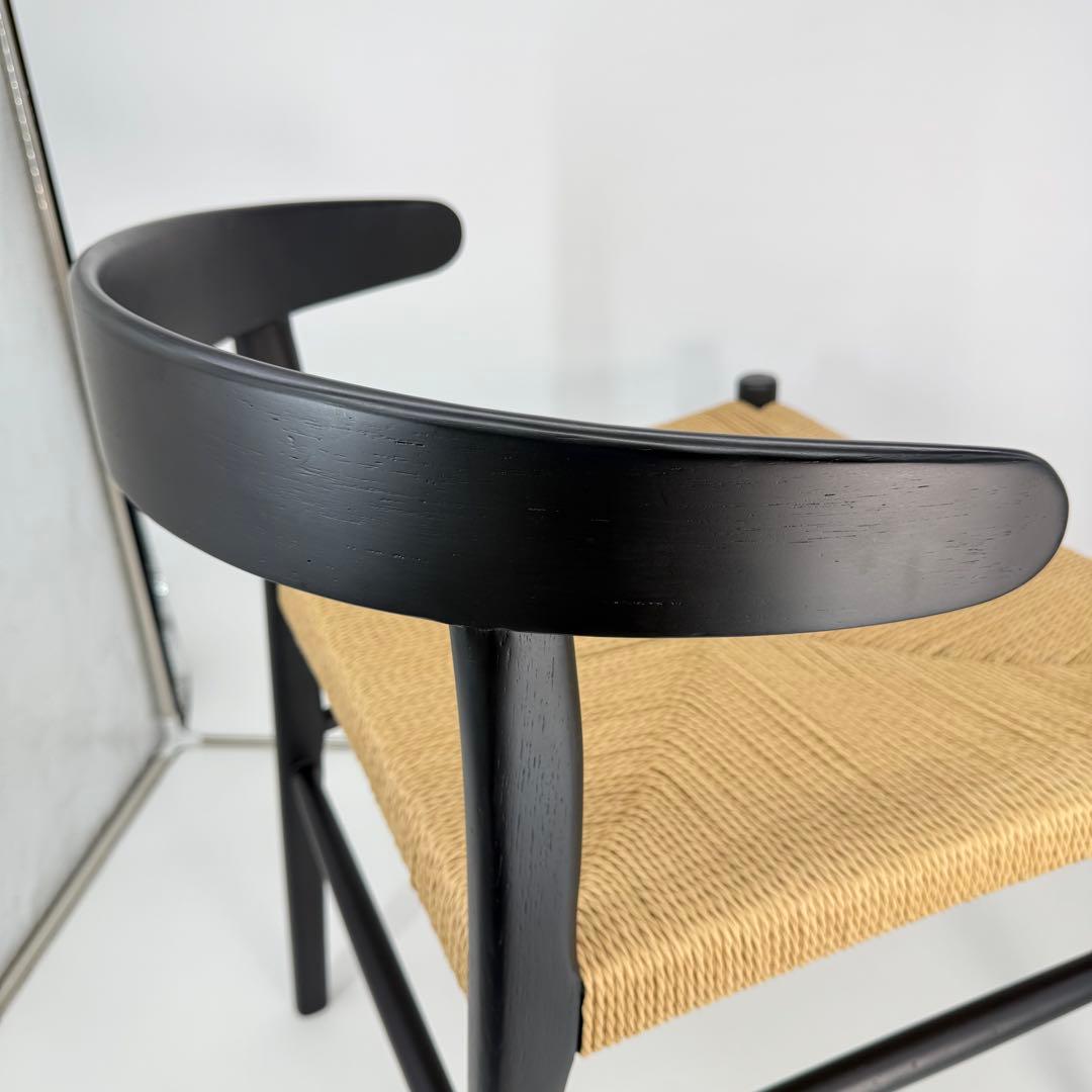 【送料込】Re:CENO PRODUCペーパーコードチェア ブラック×ナチュラル