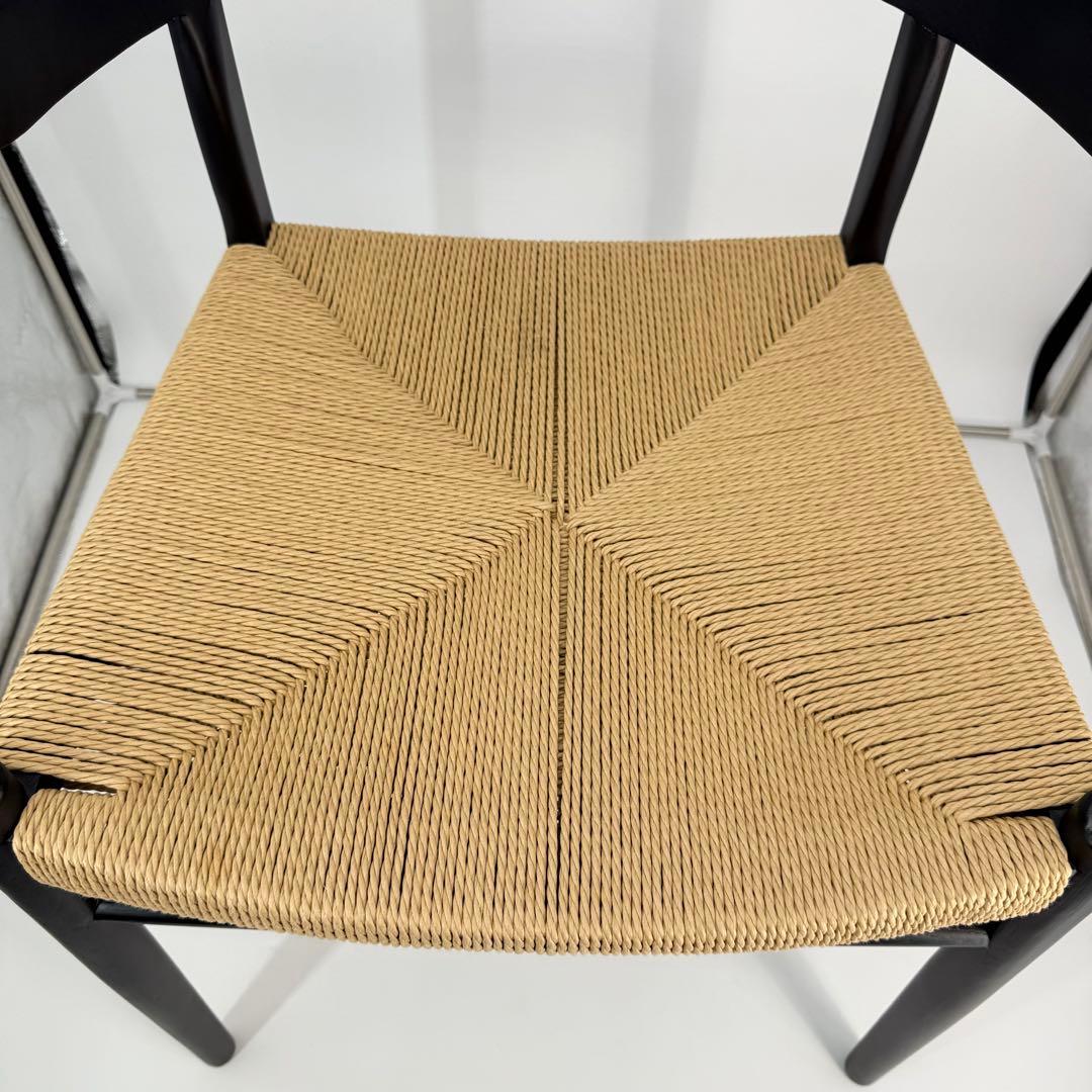 【送料込】Re:CENO PRODUCペーパーコードチェア ブラック×ナチュラル