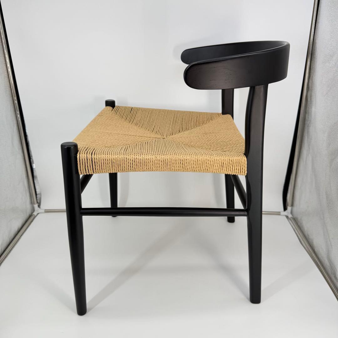 【送料込】Re:CENO PRODUCペーパーコードチェア ブラック×ナチュラル