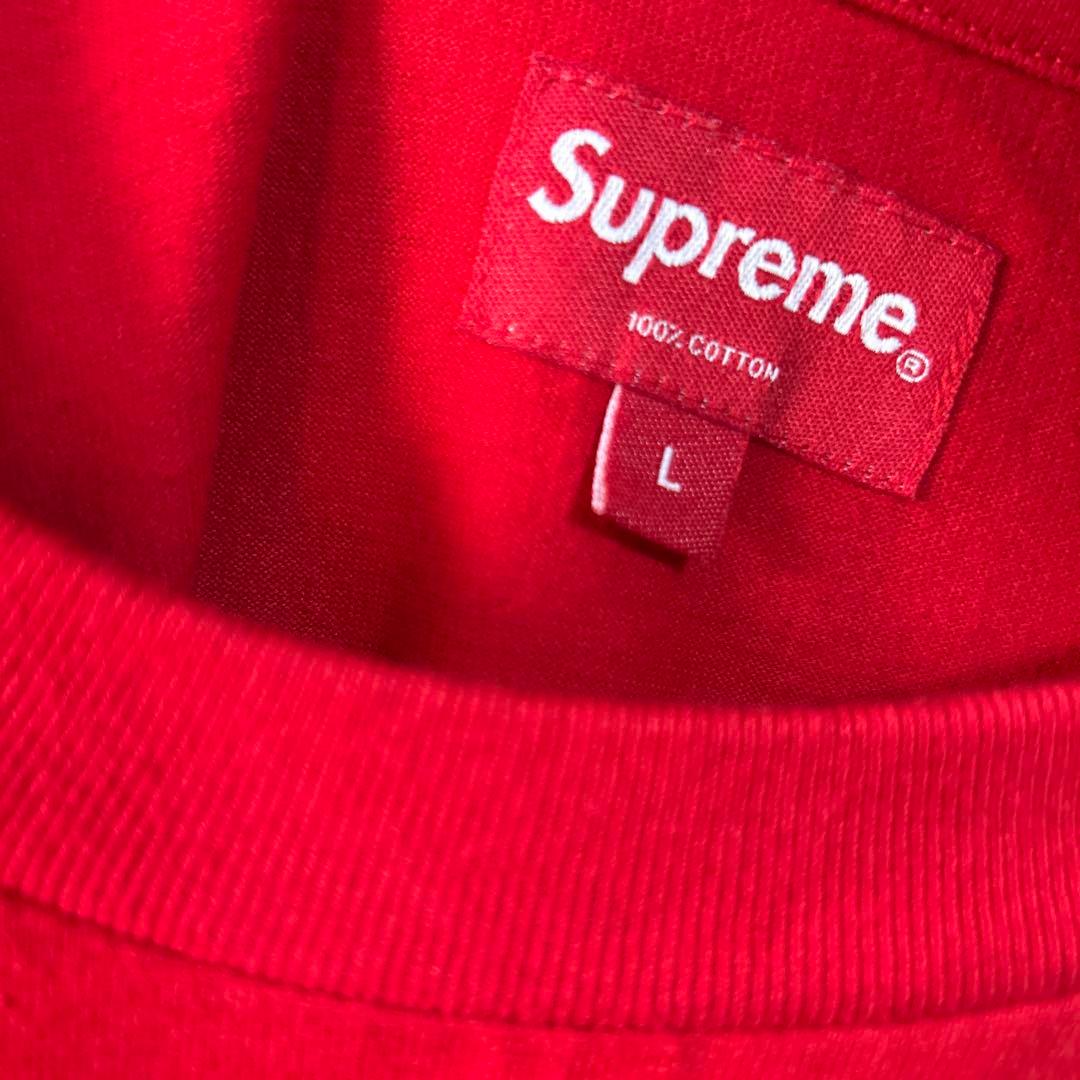 トップス Supreme Small Box L/S Tee \"Red\"