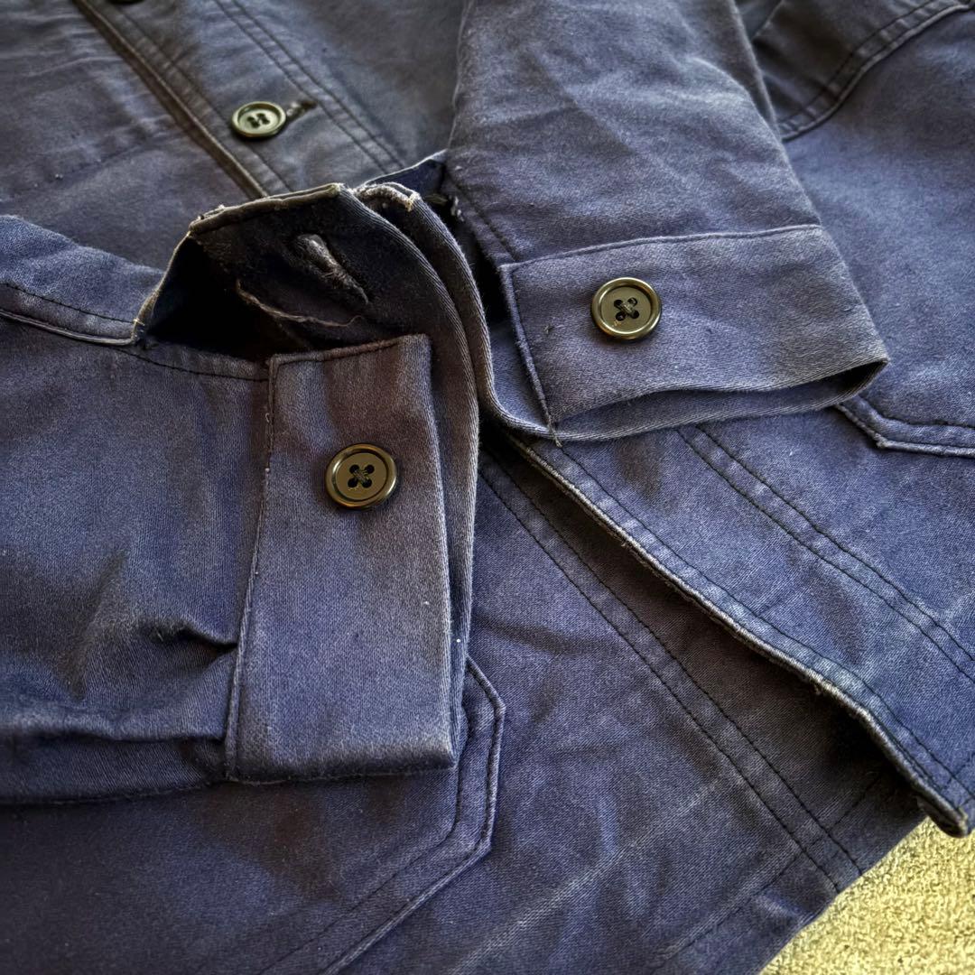 40s ブルーモールスキンジャケット VULCAIN 刺繍タグ フレンチワーク