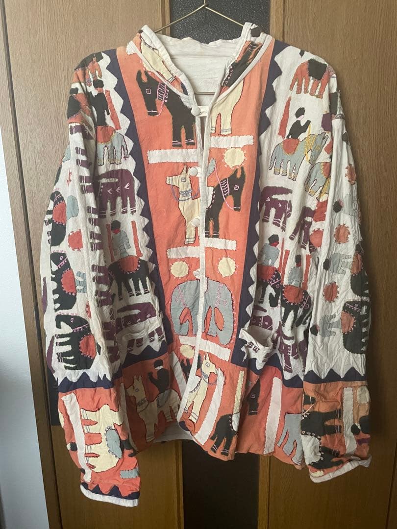 ハンドステッチ　パッチワーク　ジャケット