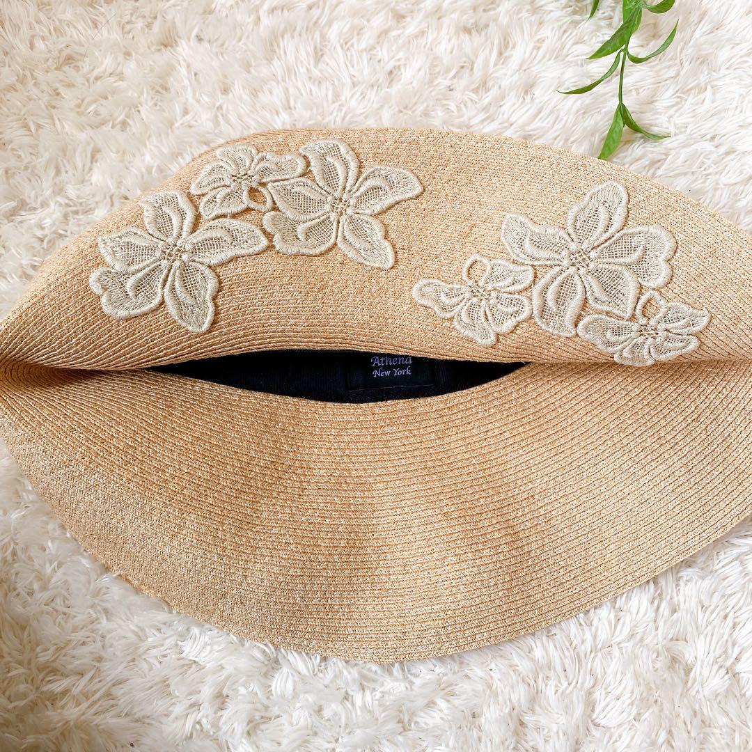 【美品】Athena NEW YORK アシーナニューヨーク　麦わら帽子