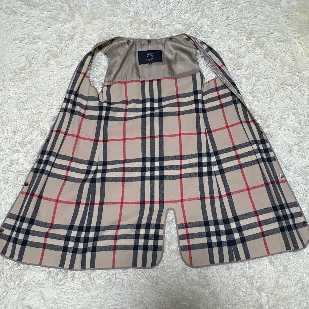 バーバリーロンドン メガチェックライナー付き ハニーべージュトレンチコート L