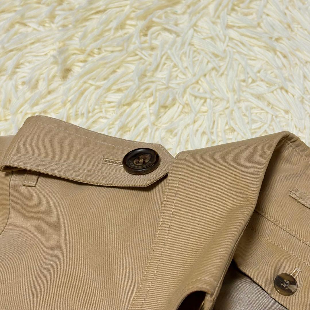 バーバリーロンドン メガチェックライナー付き ハニーべージュトレンチコート L