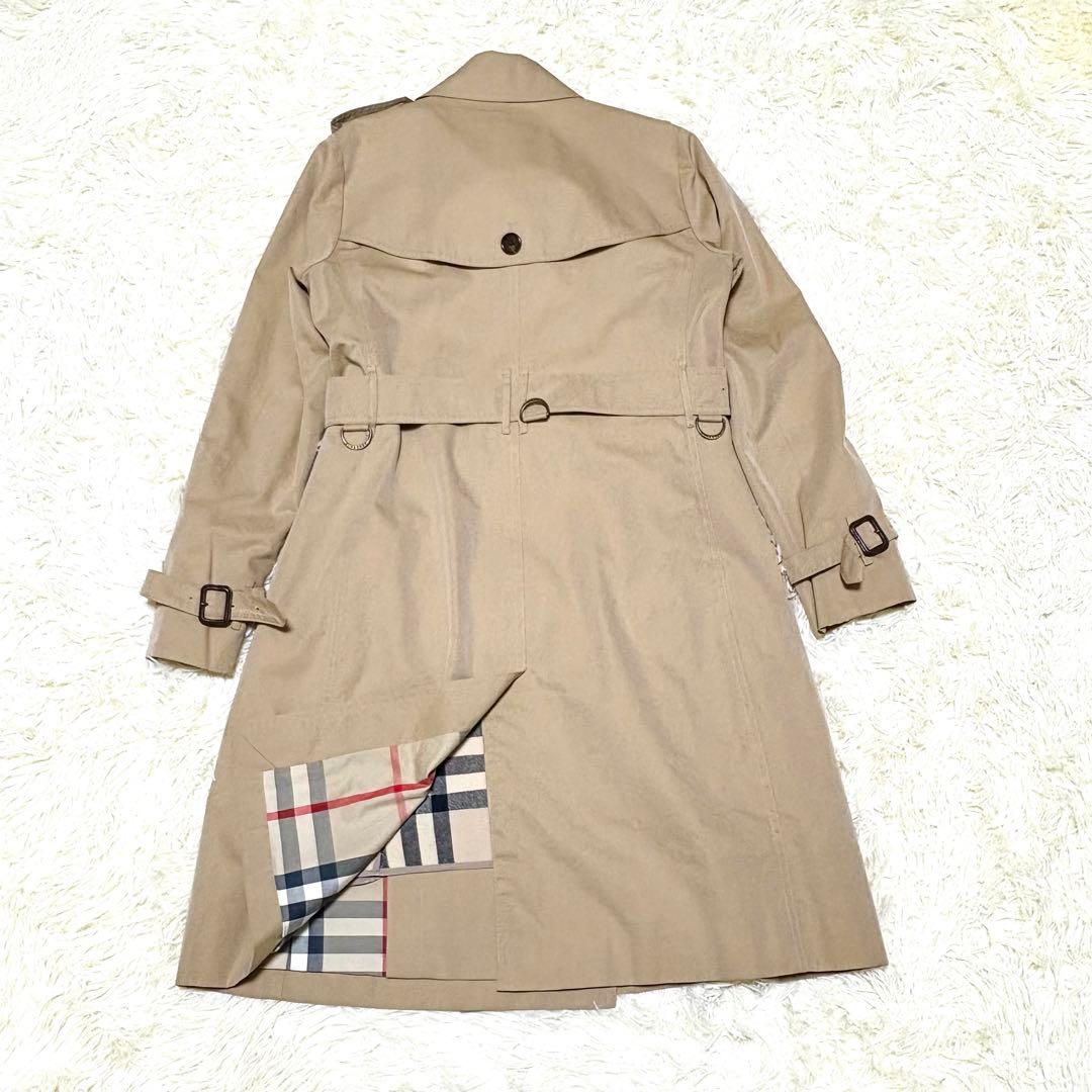 バーバリーロンドン メガチェックライナー付き ハニーべージュトレンチコート L
