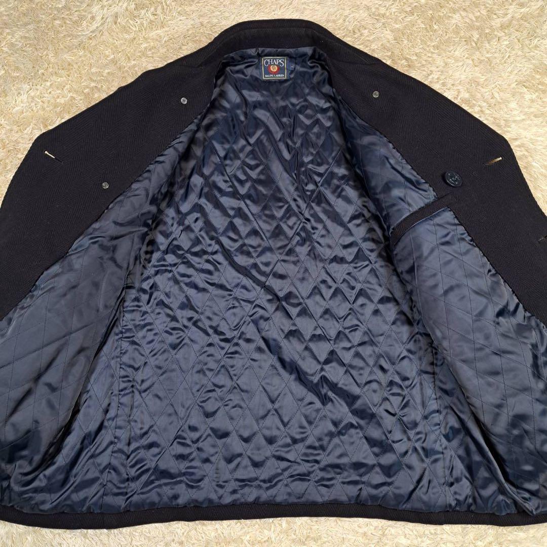 希少サイズ　CHAPS ラルフローレン　ヘリンボーン　ピーコート