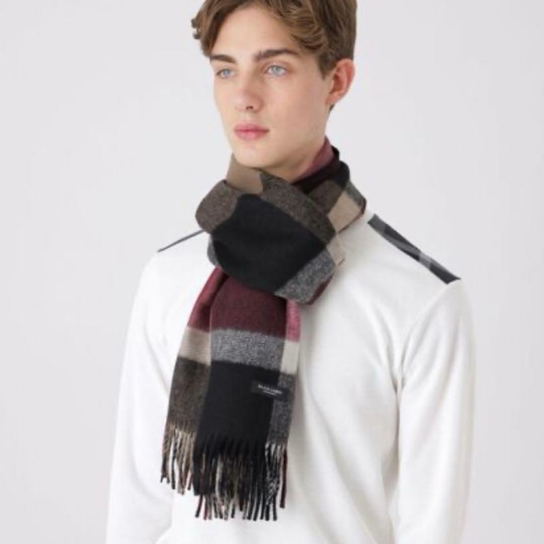 BLACK LABEL チェック マフラー