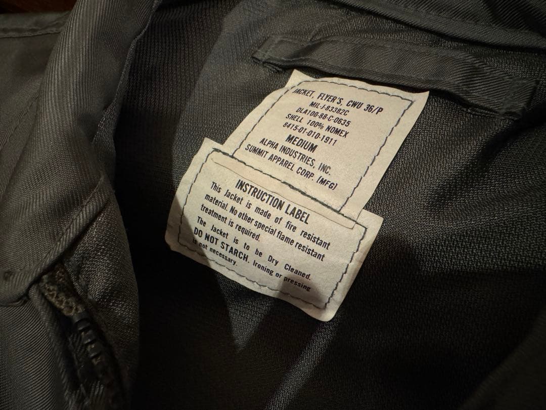 しゅん CWU-36/P 実物 ALPHA社製 88年 Mサイズ