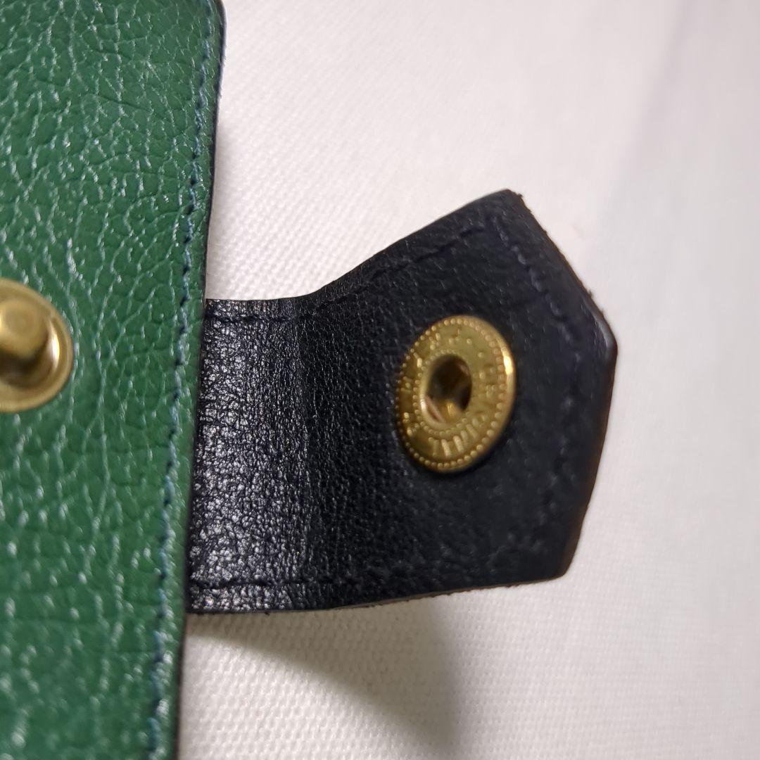 美品 イルビゾンテ ナターコレクション 2つ折り 財布 ブラック グリーン