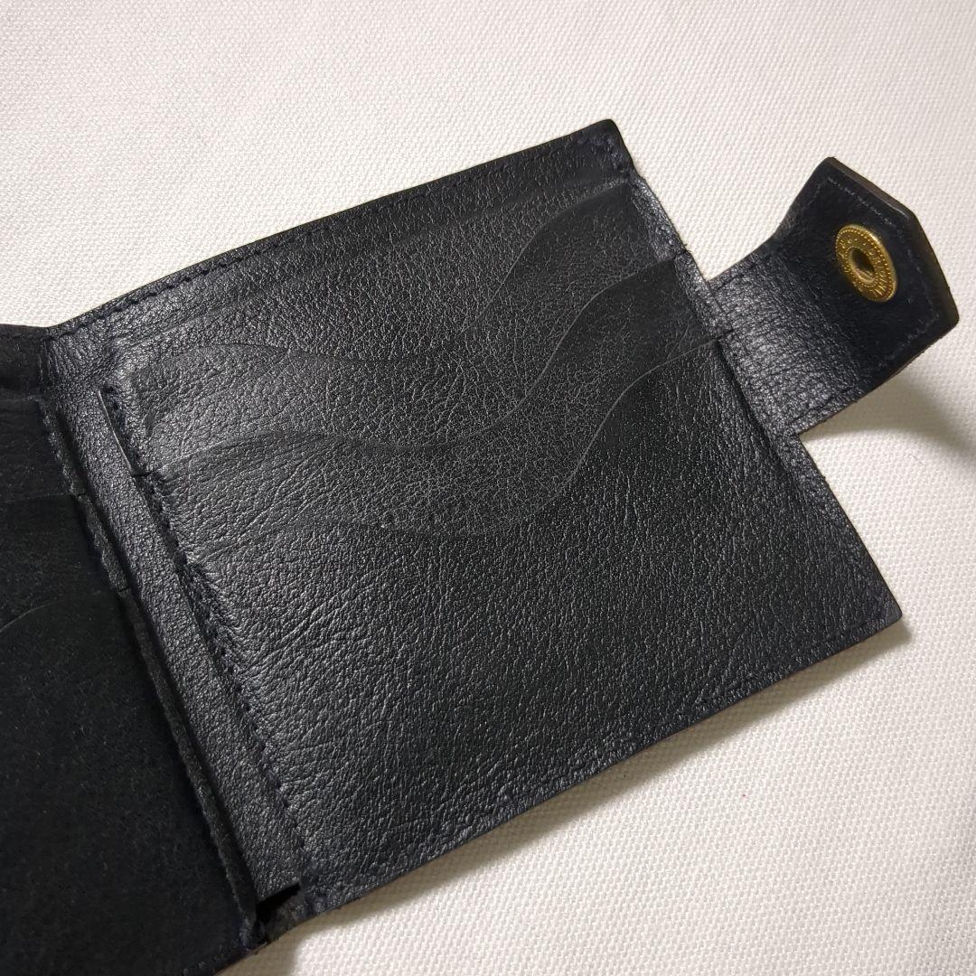 美品 イルビゾンテ ナターコレクション 2つ折り 財布 ブラック グリーン