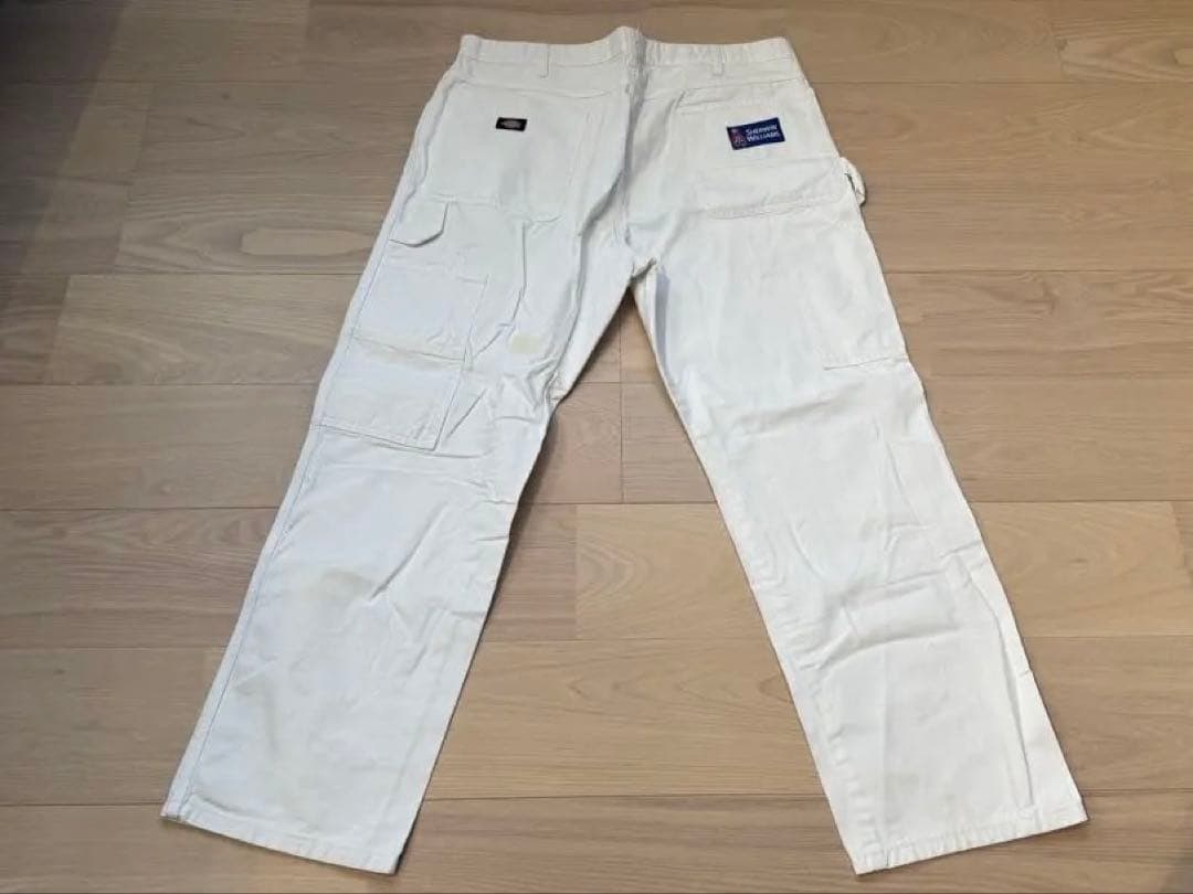 ②Sherwin-Williams ホワイトパンツ　38✖️30 デッドストック
