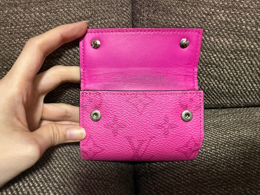 LOUIS VUITTON ピンク 三つ折り財布