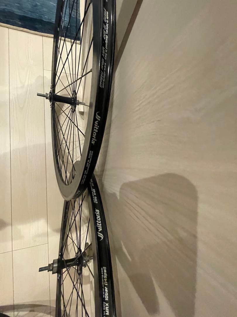 専用 リーダーバイク735 黒 完組ホイール 前後