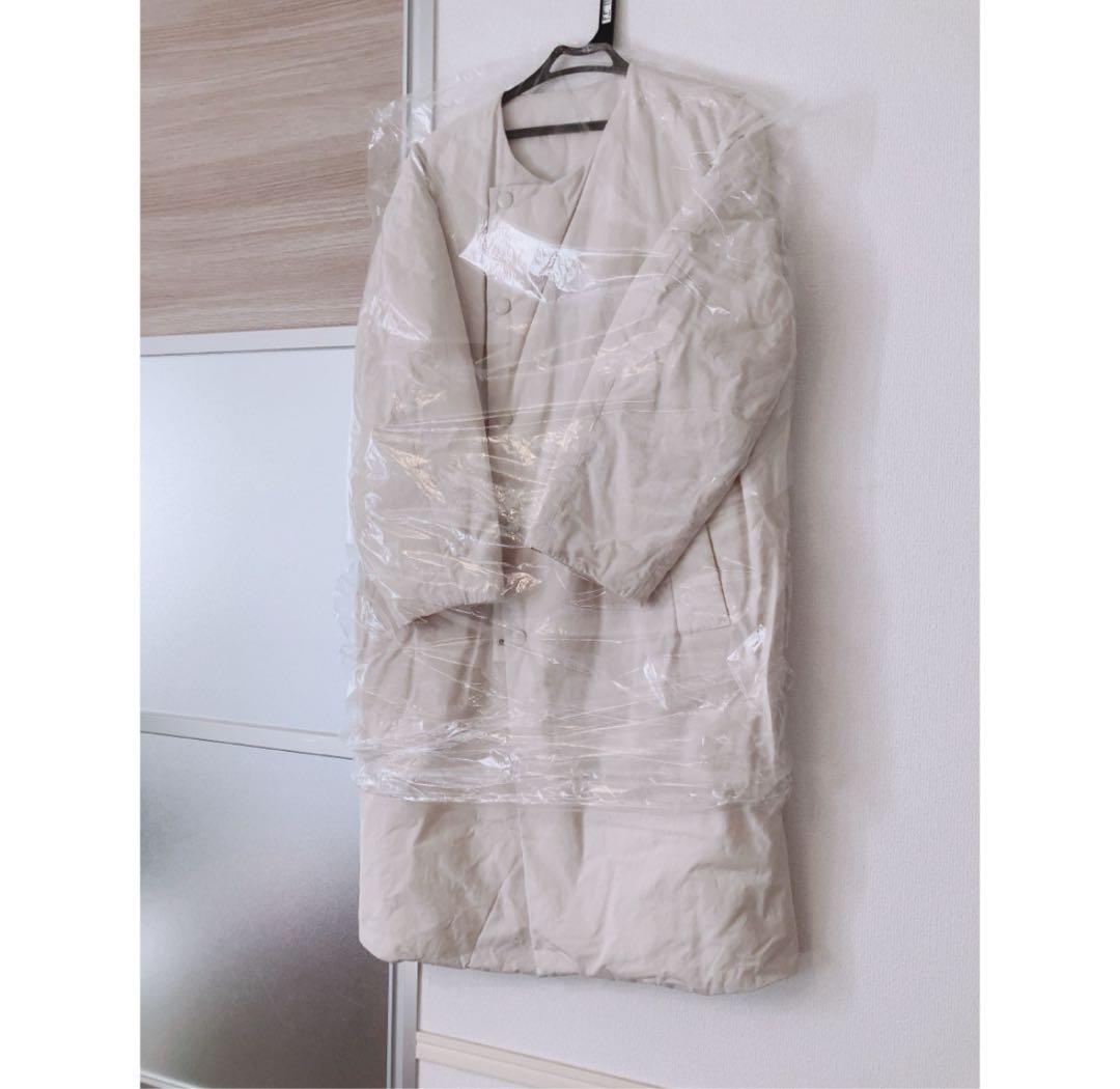 マカフィー MACPHEE ノーカラーダウンコート ジャケット　36 白