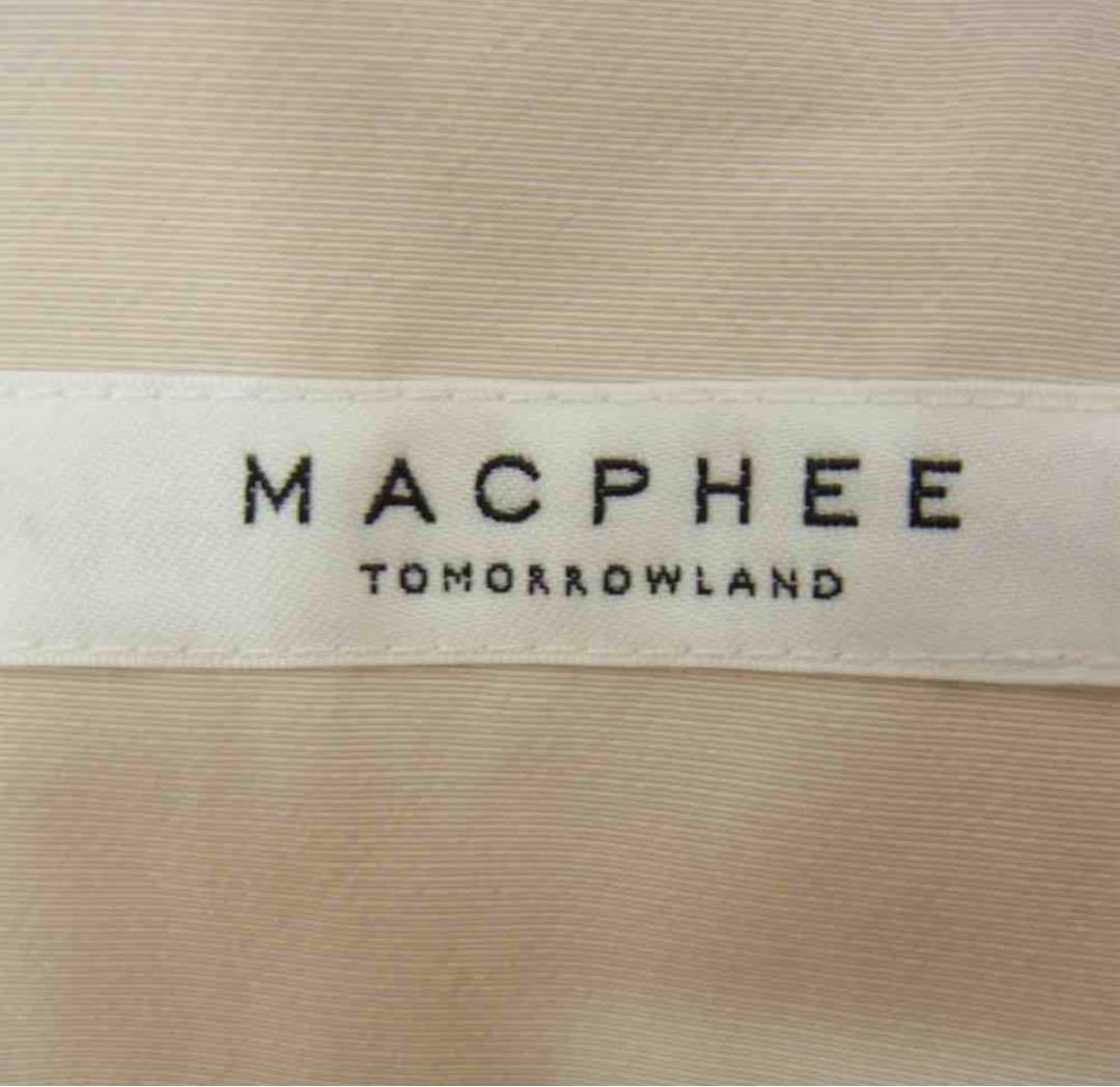 マカフィー MACPHEE ノーカラーダウンコート ジャケット　36 白