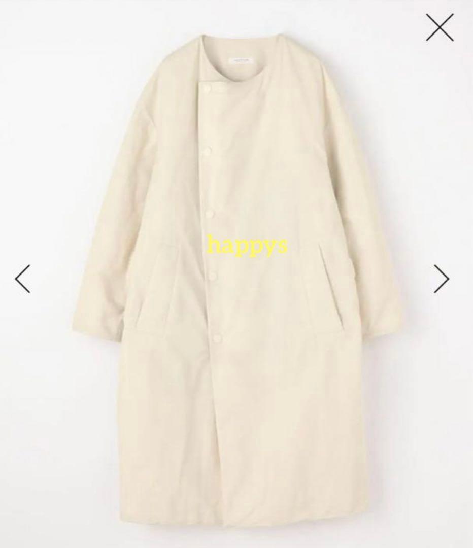 マカフィー MACPHEE ノーカラーダウンコート ジャケット　36 白