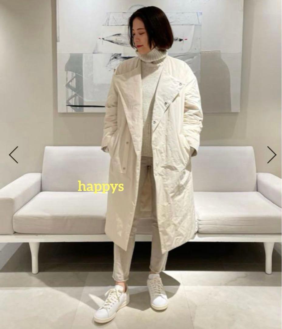 マカフィー MACPHEE ノーカラーダウンコート ジャケット　36 白